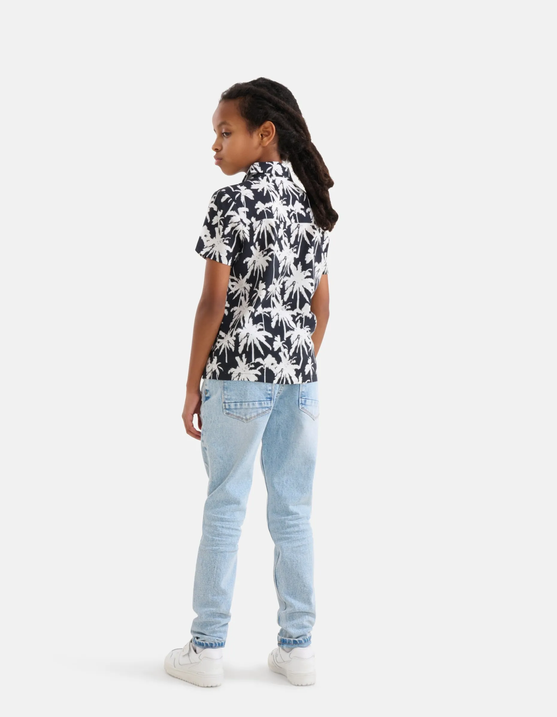 Printed Overhemd Zwart/Wit