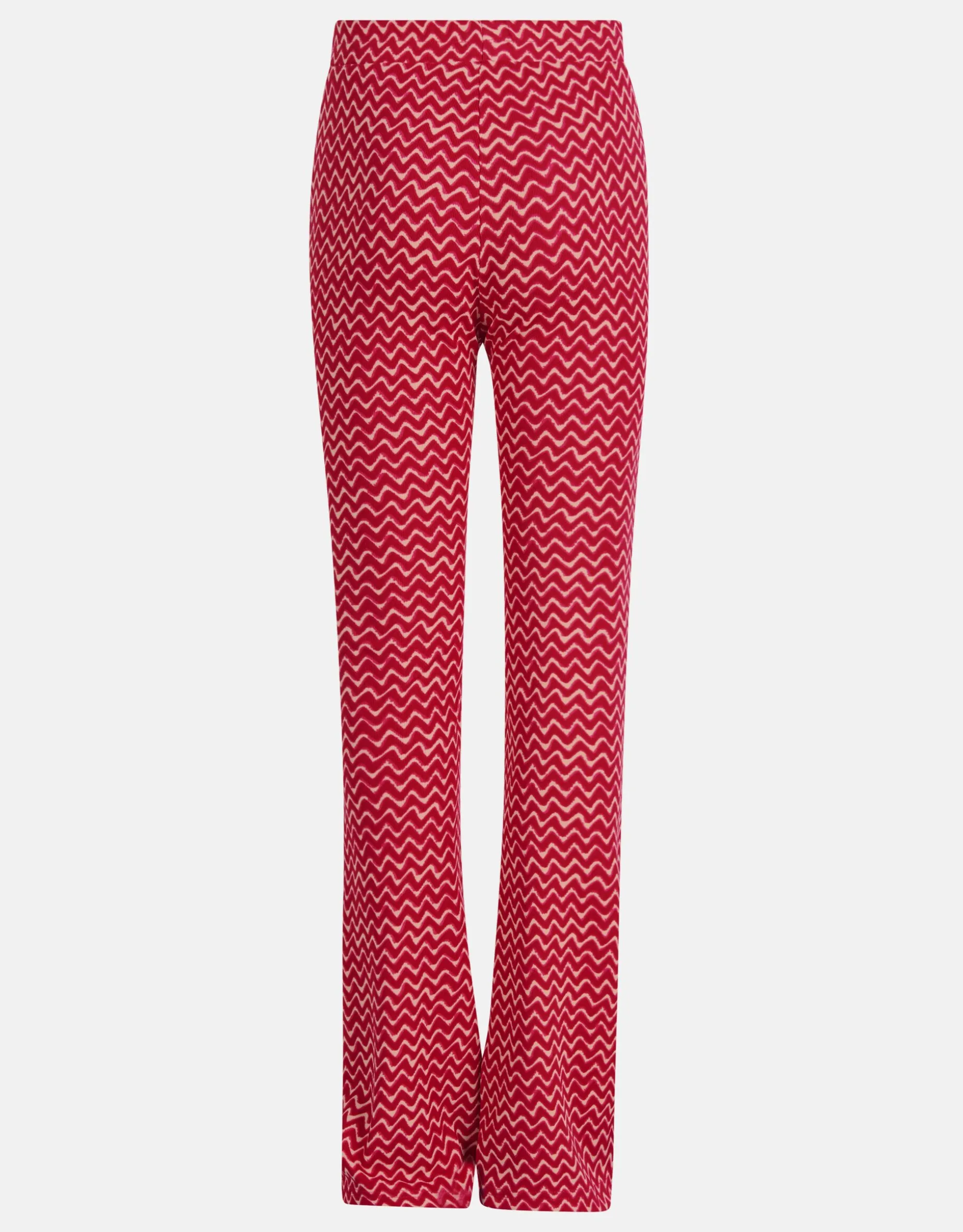 Printed Rib Flared Roze