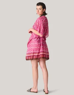 Printed Strand Kaftan Roze