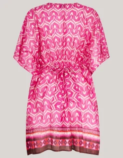 Printed Strand Kaftan Roze