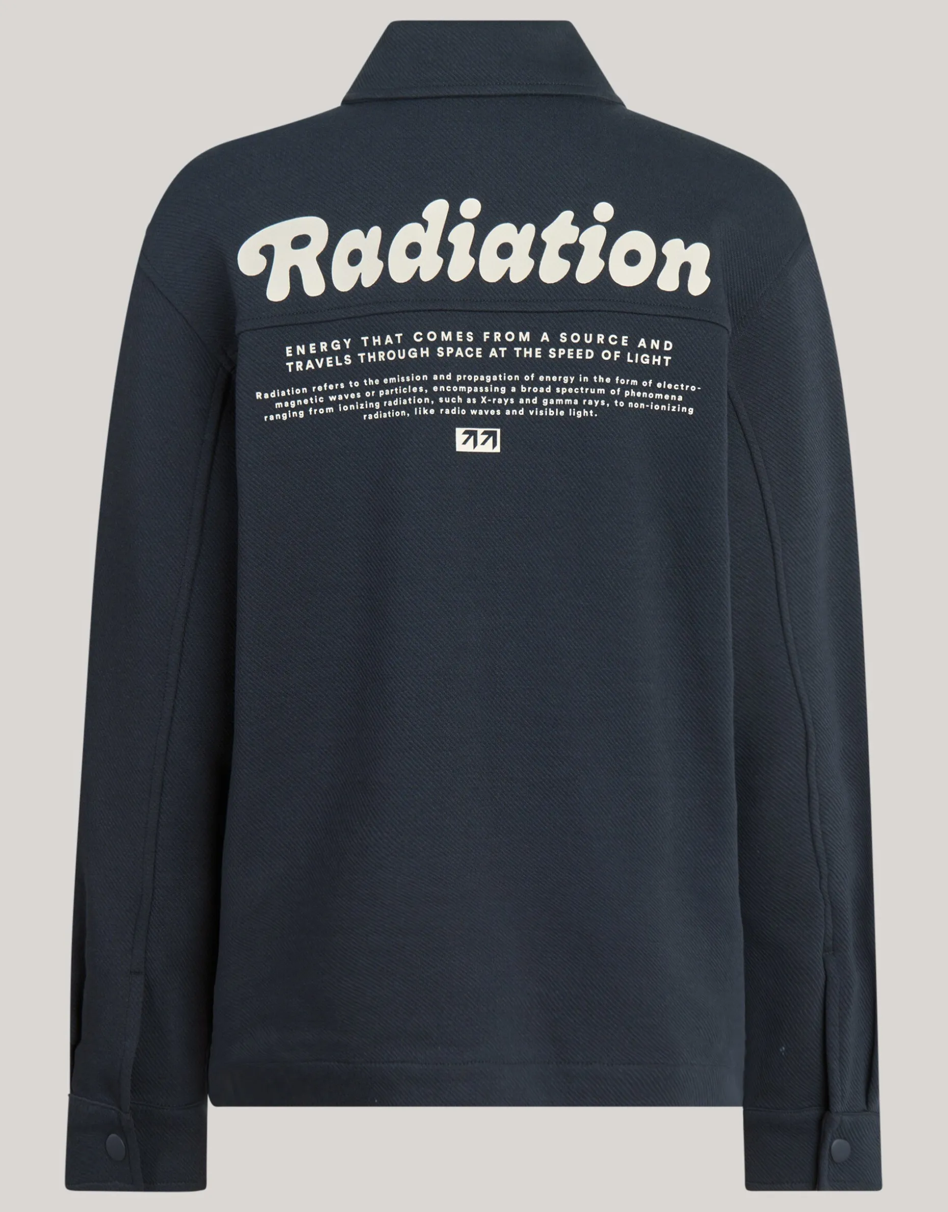 Printed Structuur Overshirt Donkergrijs