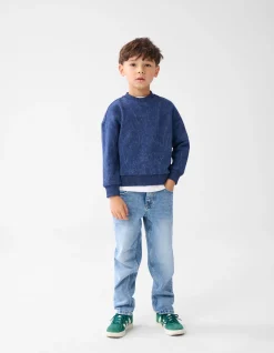 Printed Sweater Donkerblauw