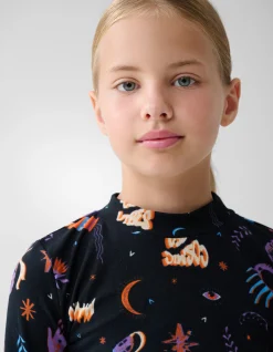 Printed Top Zwart