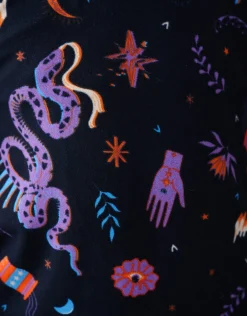 Printed Top Zwart