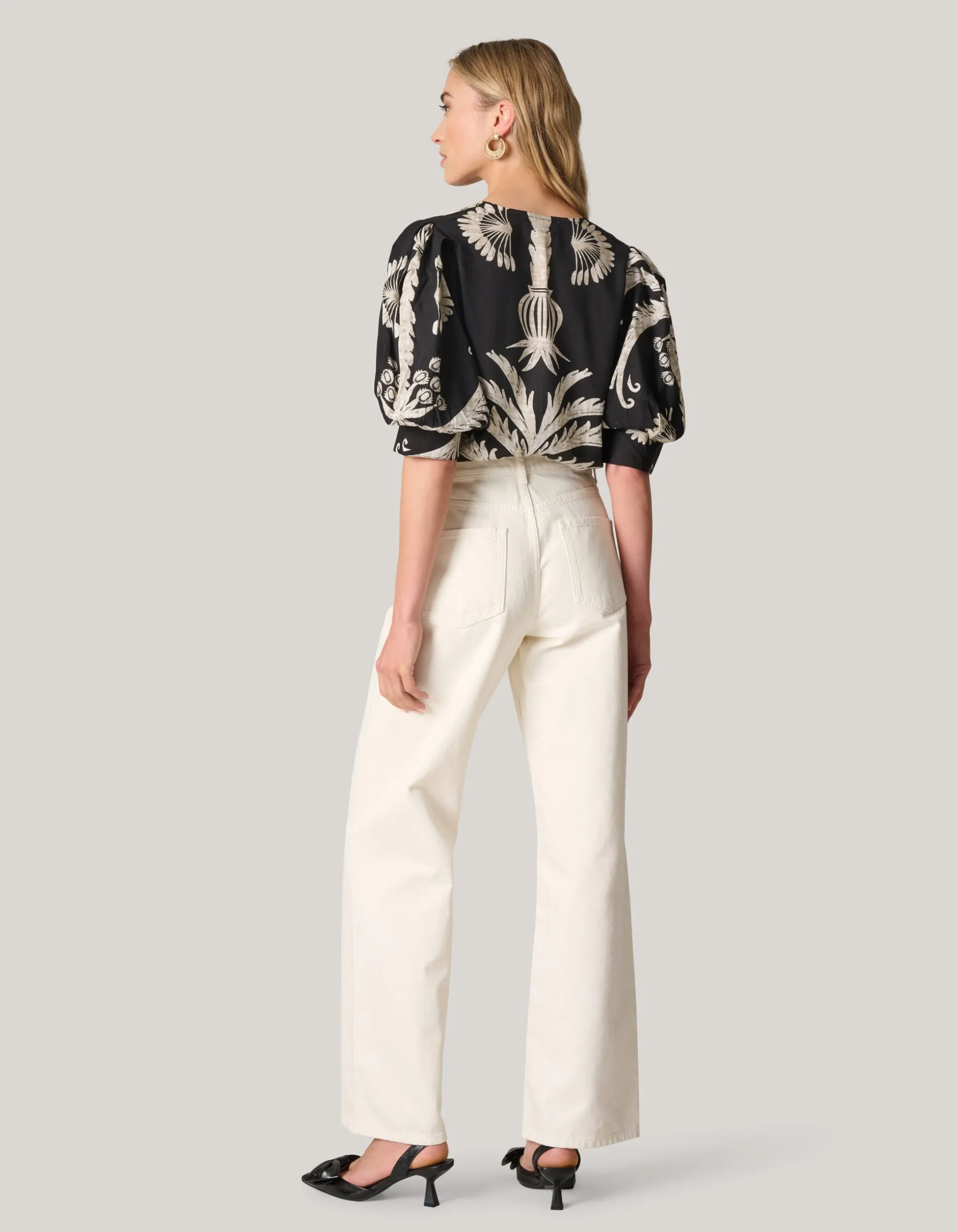 Printed Top Zwart