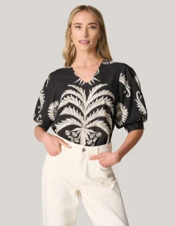 Printed Top Zwart