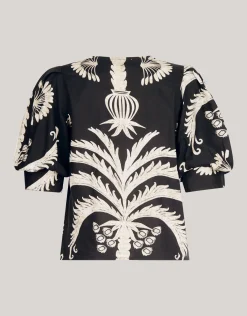 Printed Top Zwart