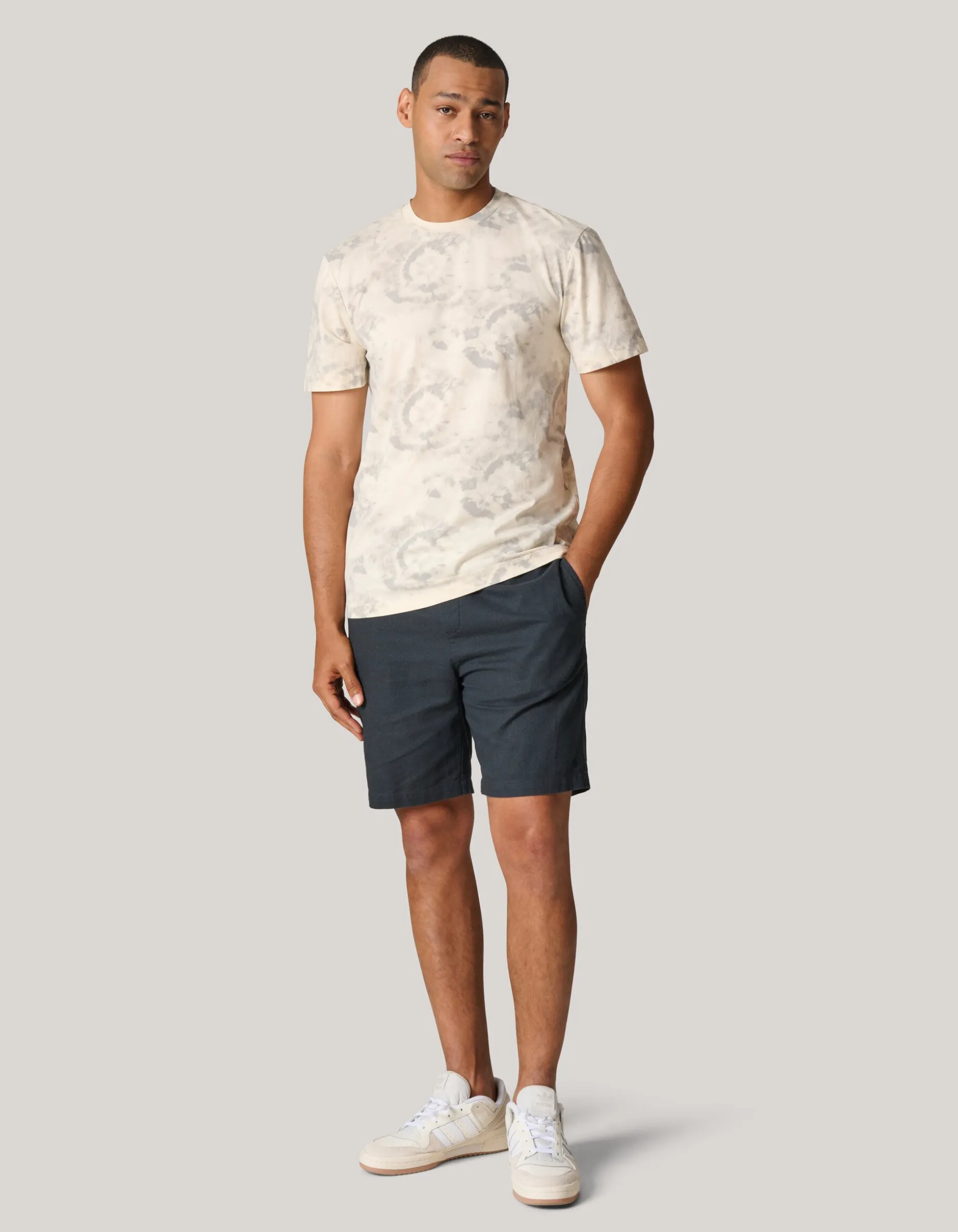 Printed T-shirt Gebroken Wit