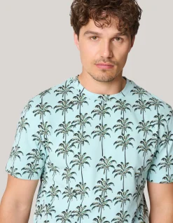 Printed T-shirt Lichtblauw