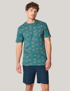 Printed T-shirt Turquoise