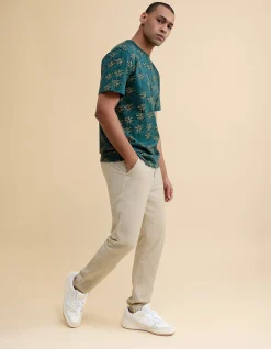 Printed T-shirt Turquoise