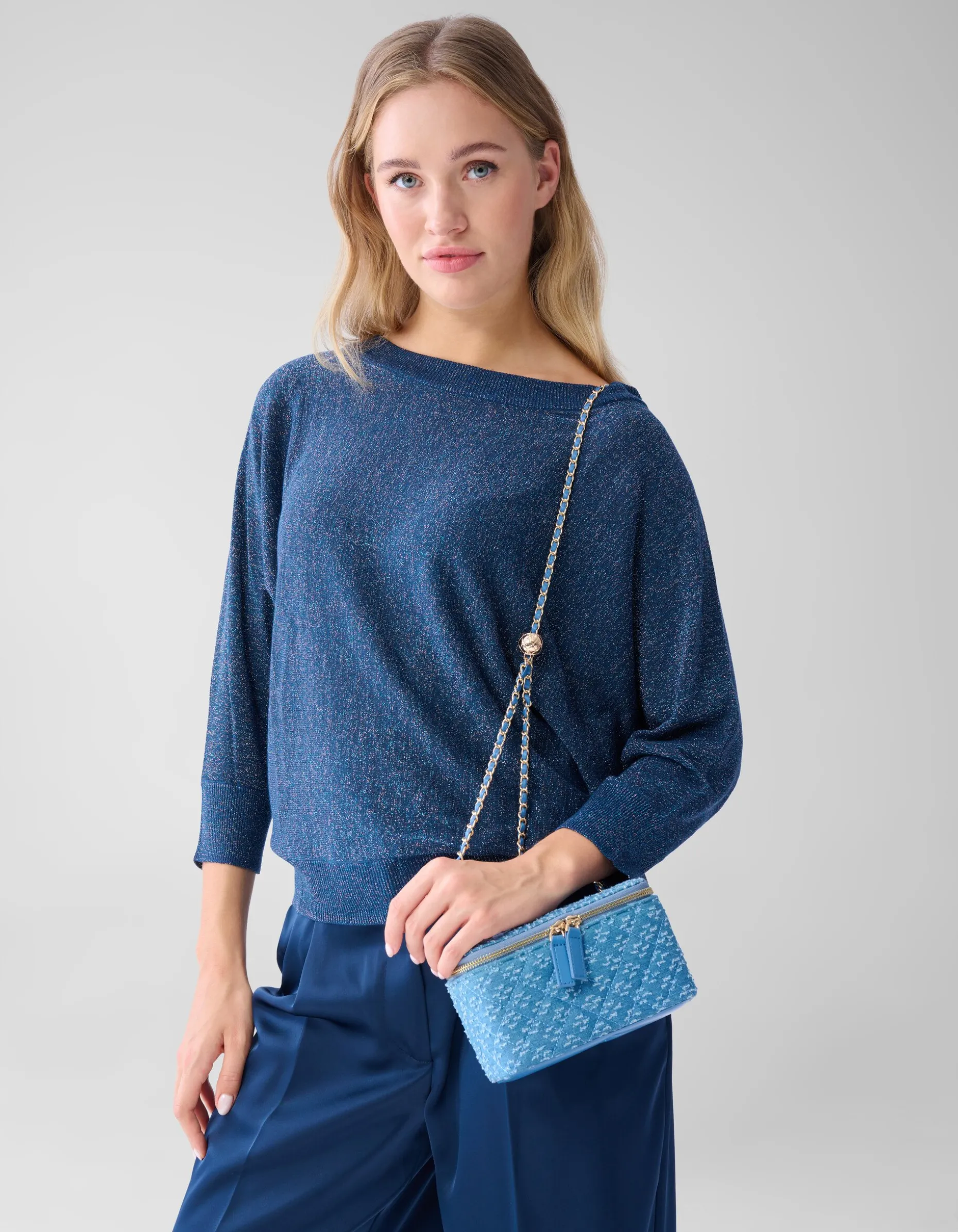 Quilted Tas Blauw
