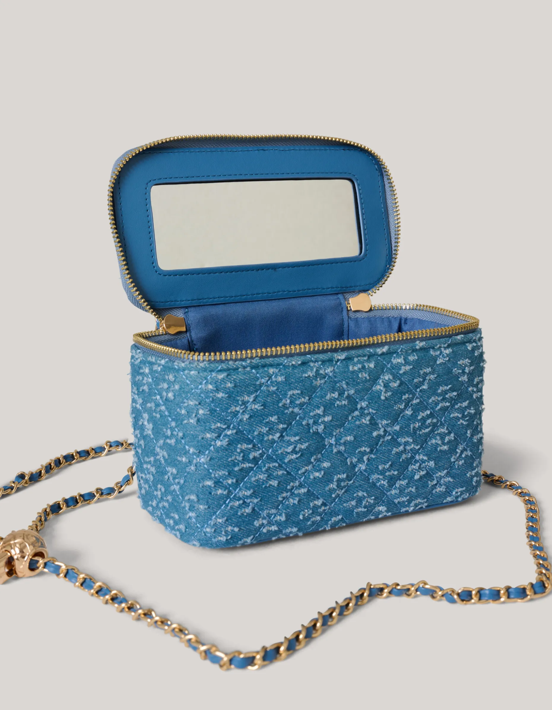Quilted Tas Blauw
