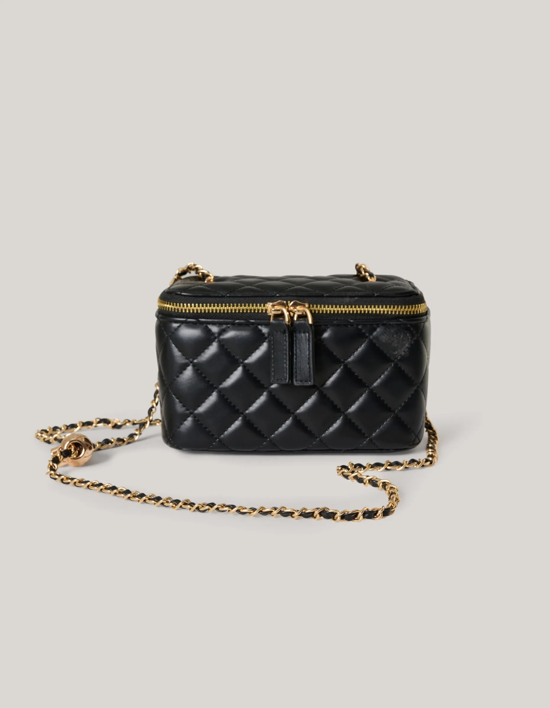 Quilted Tas Zwart