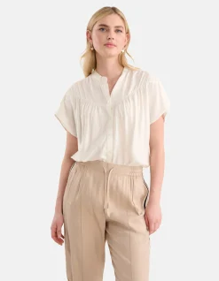 Relaxed Fit Top Gebroken Wit