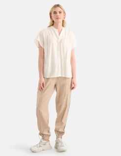 Relaxed Fit Top Gebroken Wit