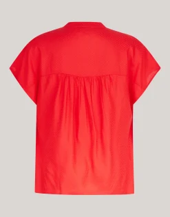Relaxed Fit Top Rood