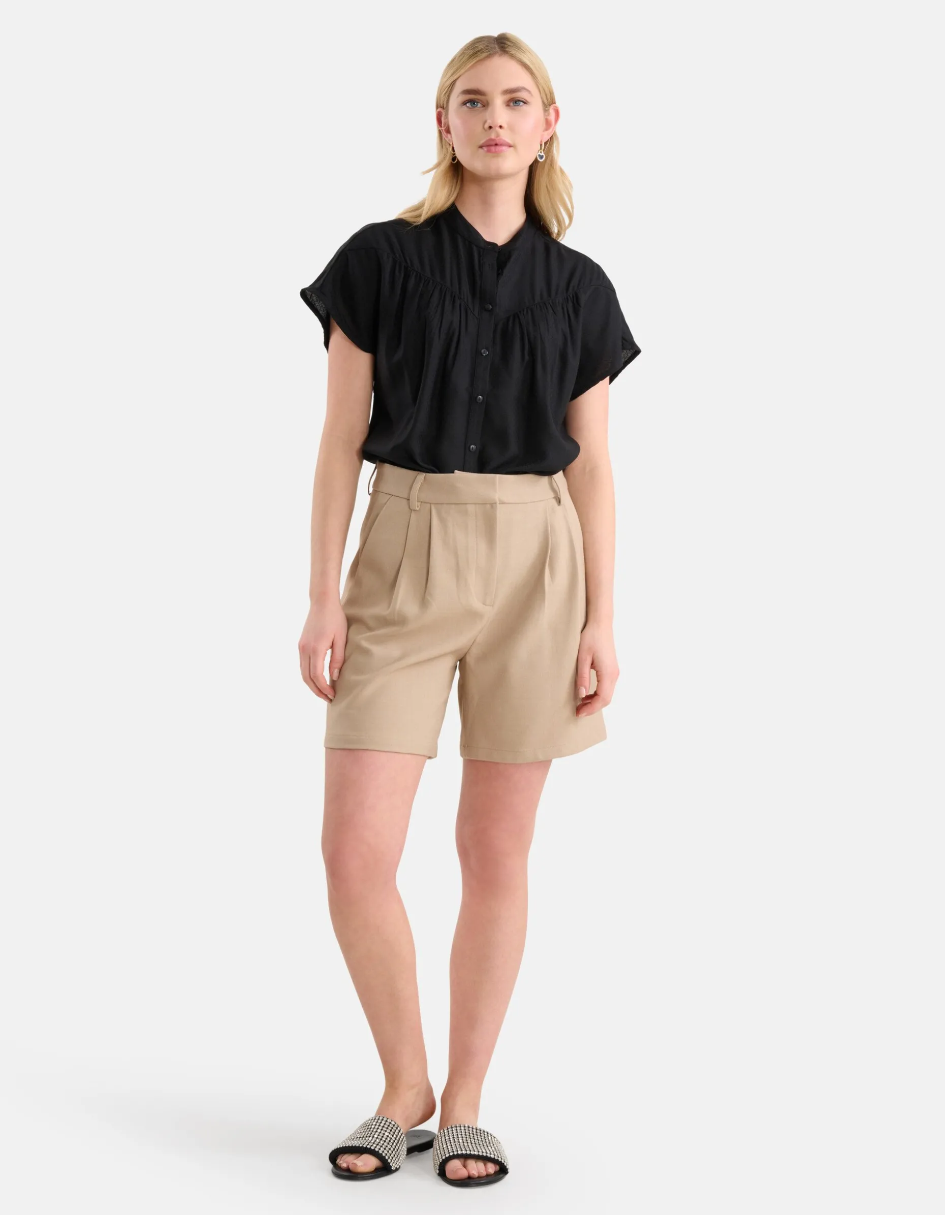 Relaxed Fit Top Zwart
