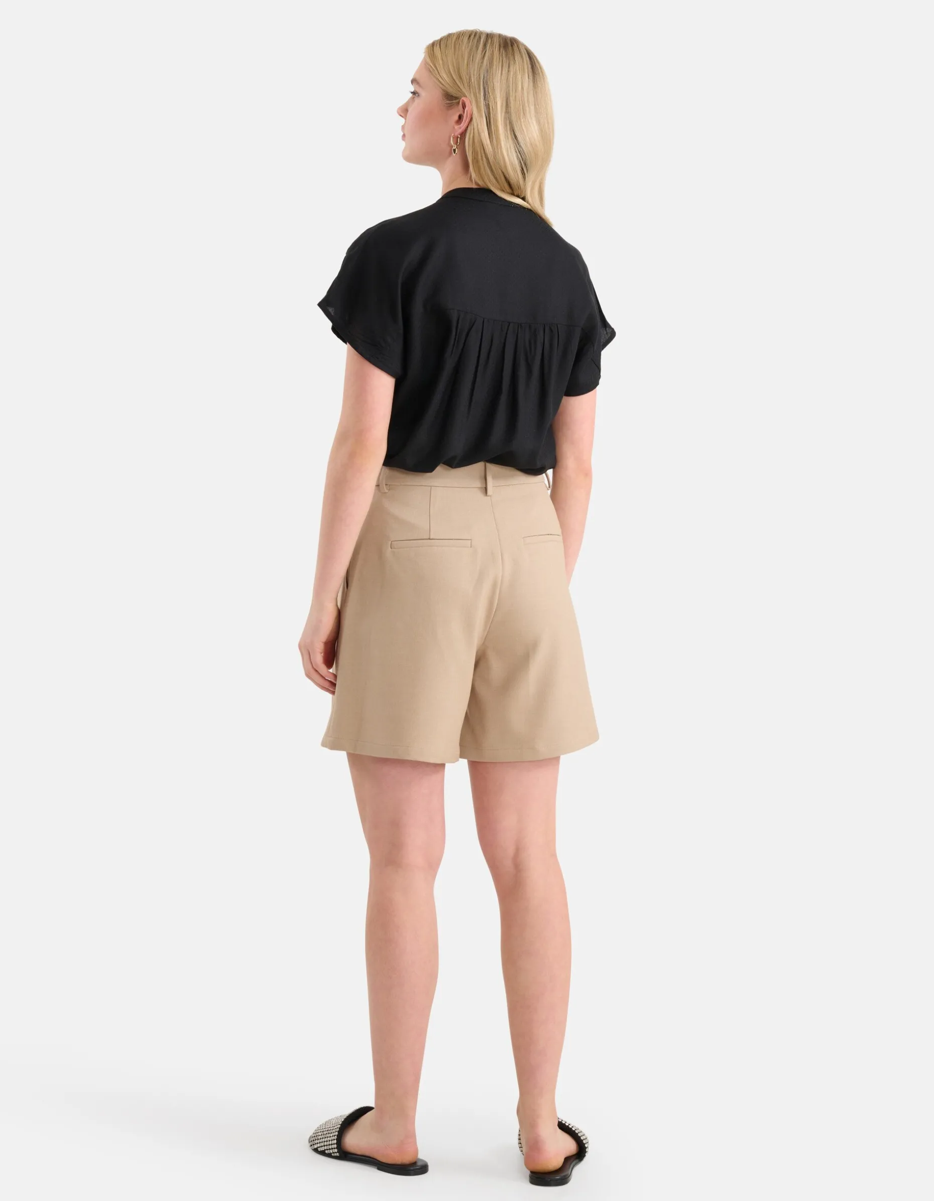 Relaxed Fit Top Zwart