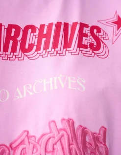 Retro Artwork T-shirt Roze