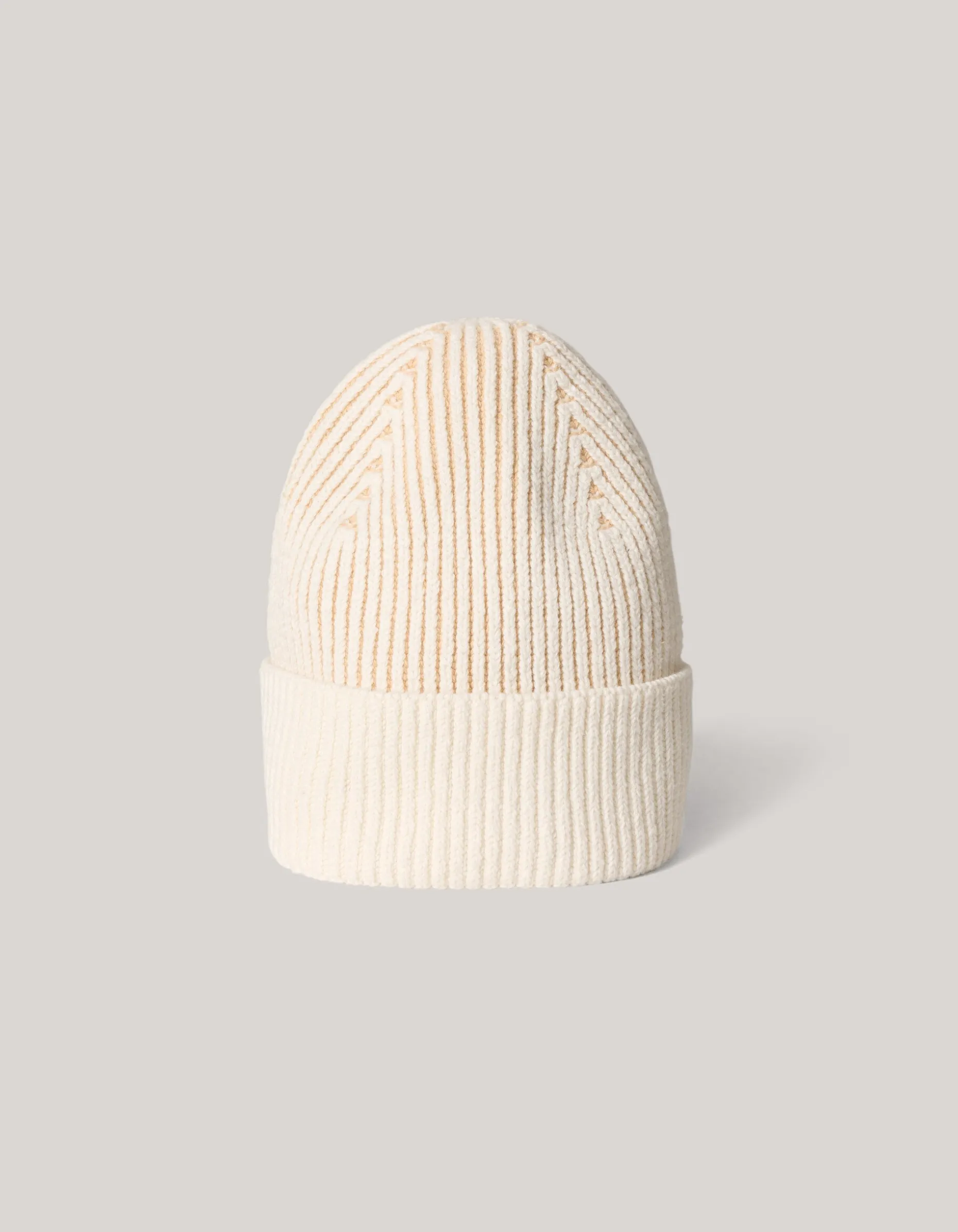 Rib Beanie Gebroken Wit