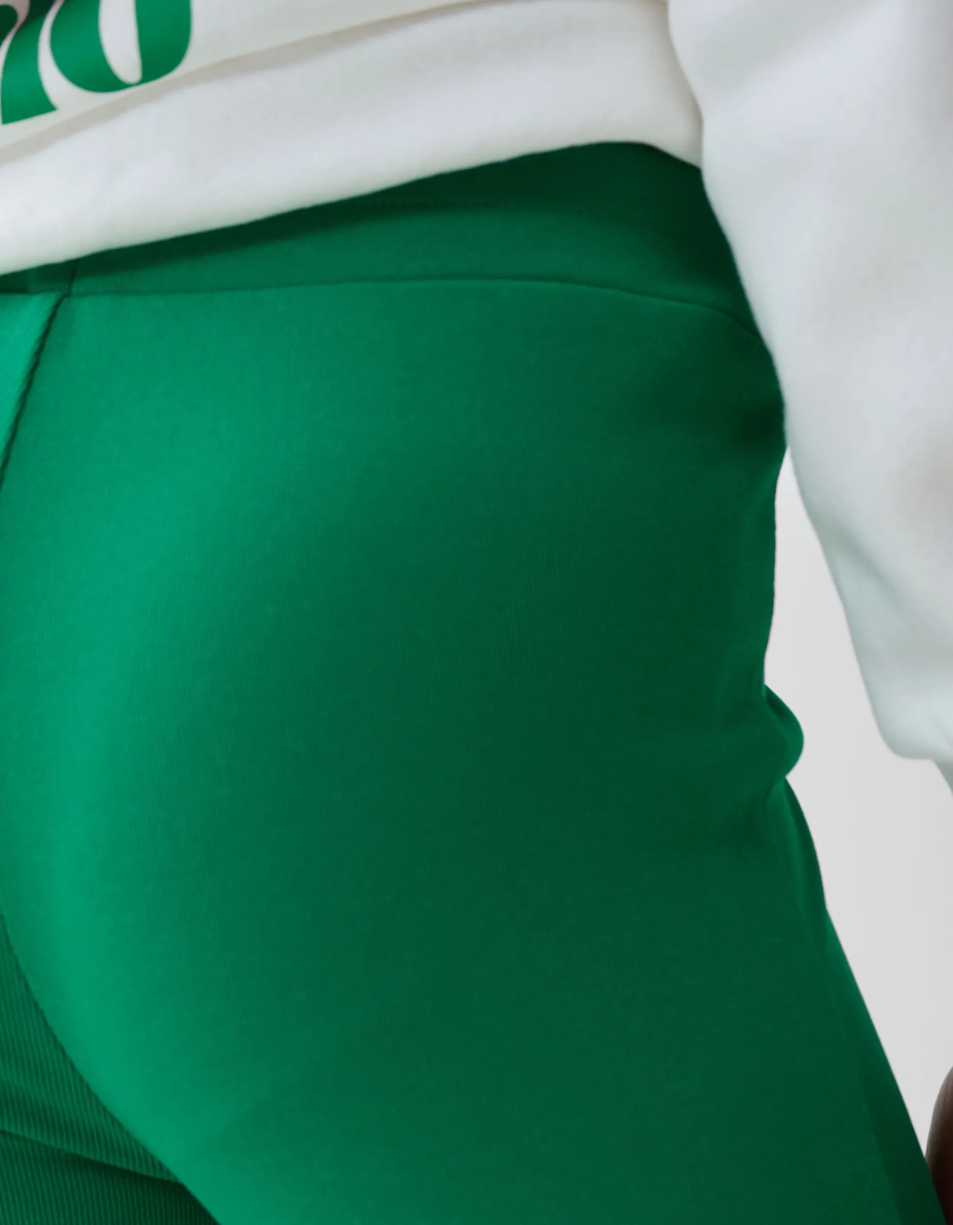 Rib Flared Legging Groen