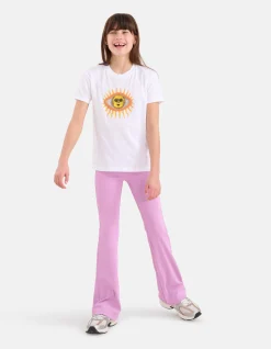 Rib Flared Legging Lichtpaars