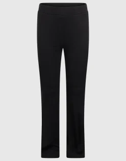 Rib Flared Legging Zwart