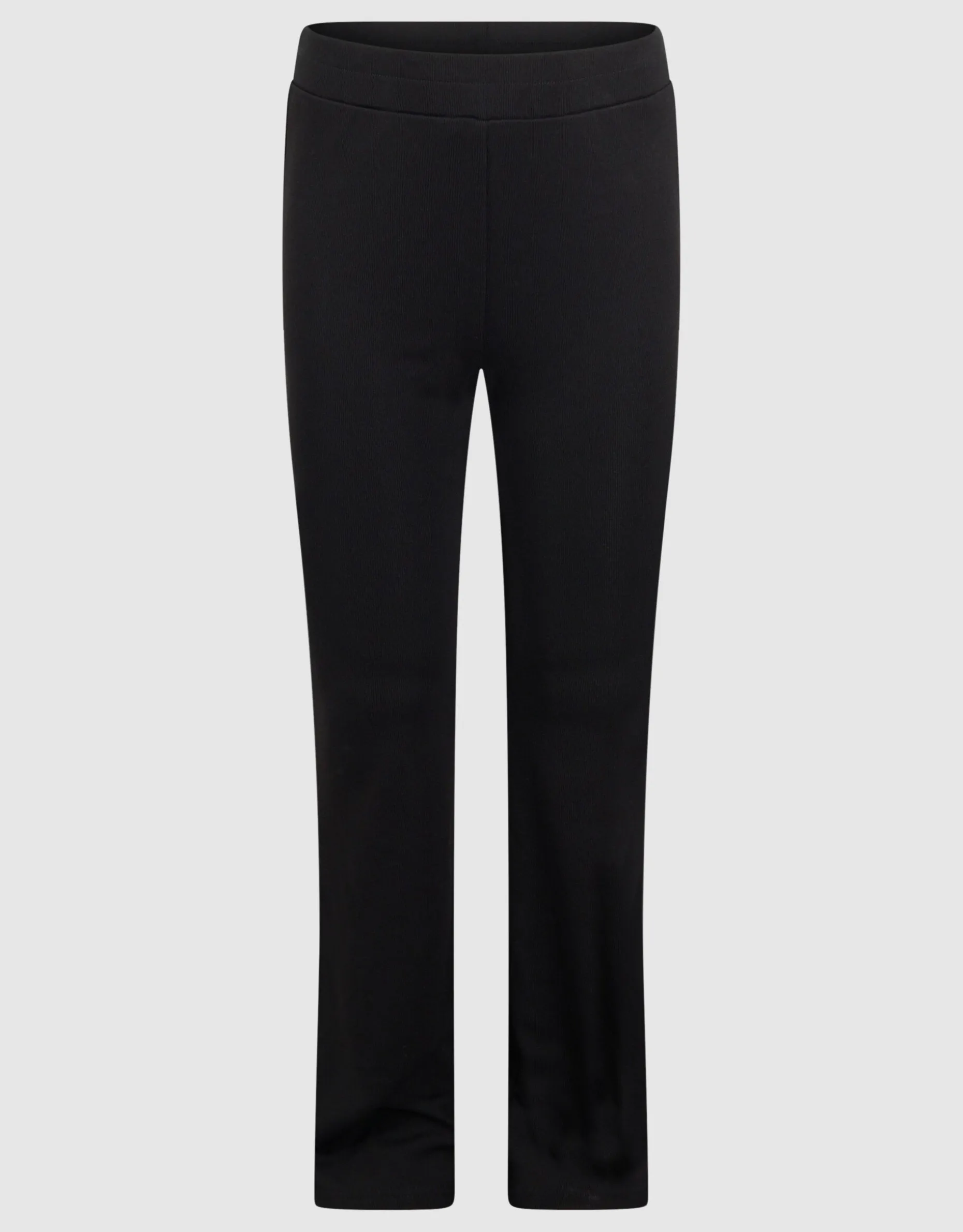 Rib Flared Legging Zwart