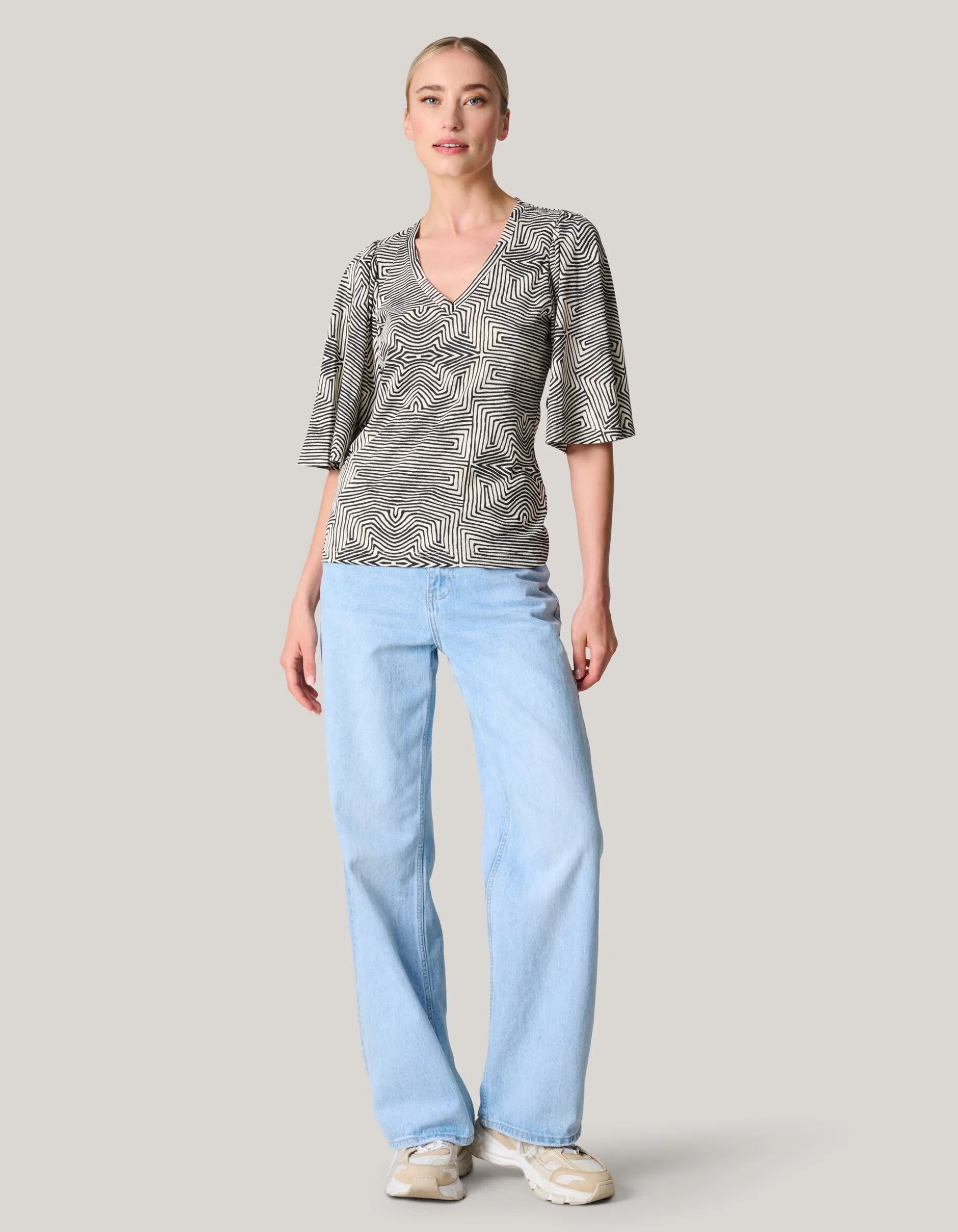 Rib Jersey Ruffle Top
