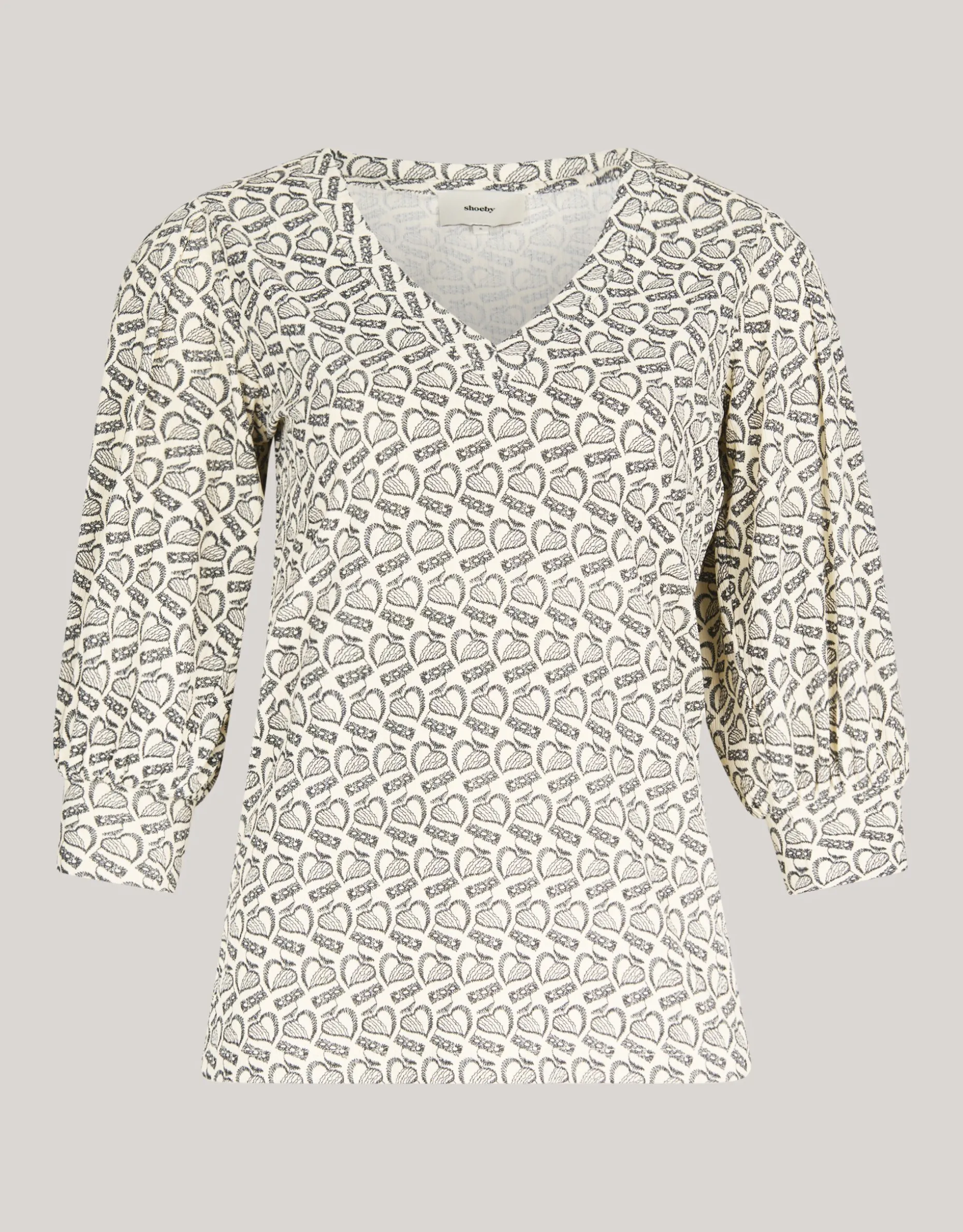 Rib Jersey Top Gebroken Wit