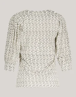 Rib Jersey Top Gebroken Wit