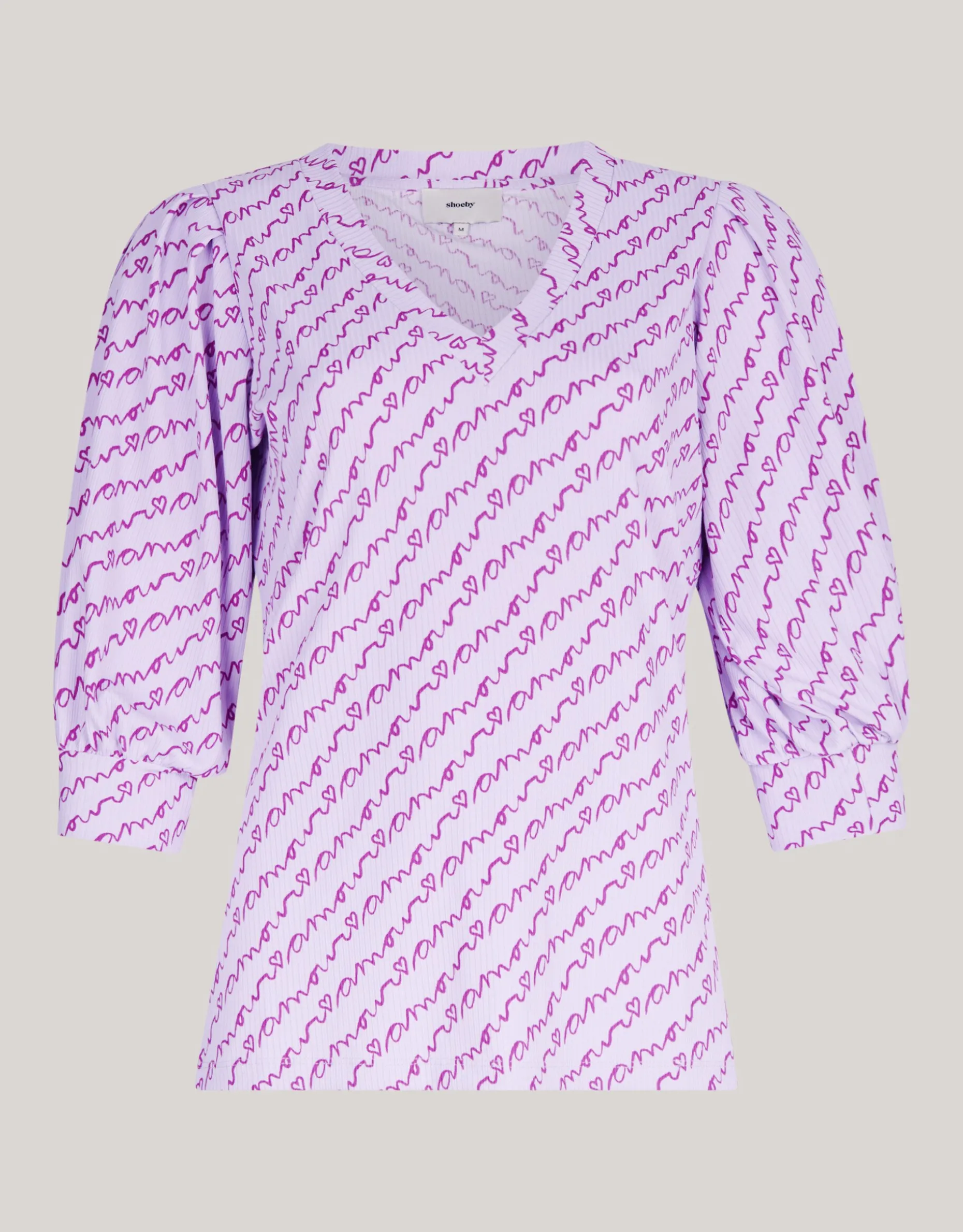 Rib Jersey Top Licht Paars