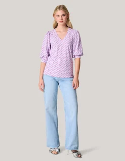 Rib Jersey Top Licht Paars
