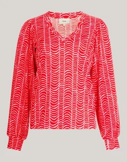 Rib Jersey Top Rood