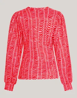 Rib Jersey Top Rood