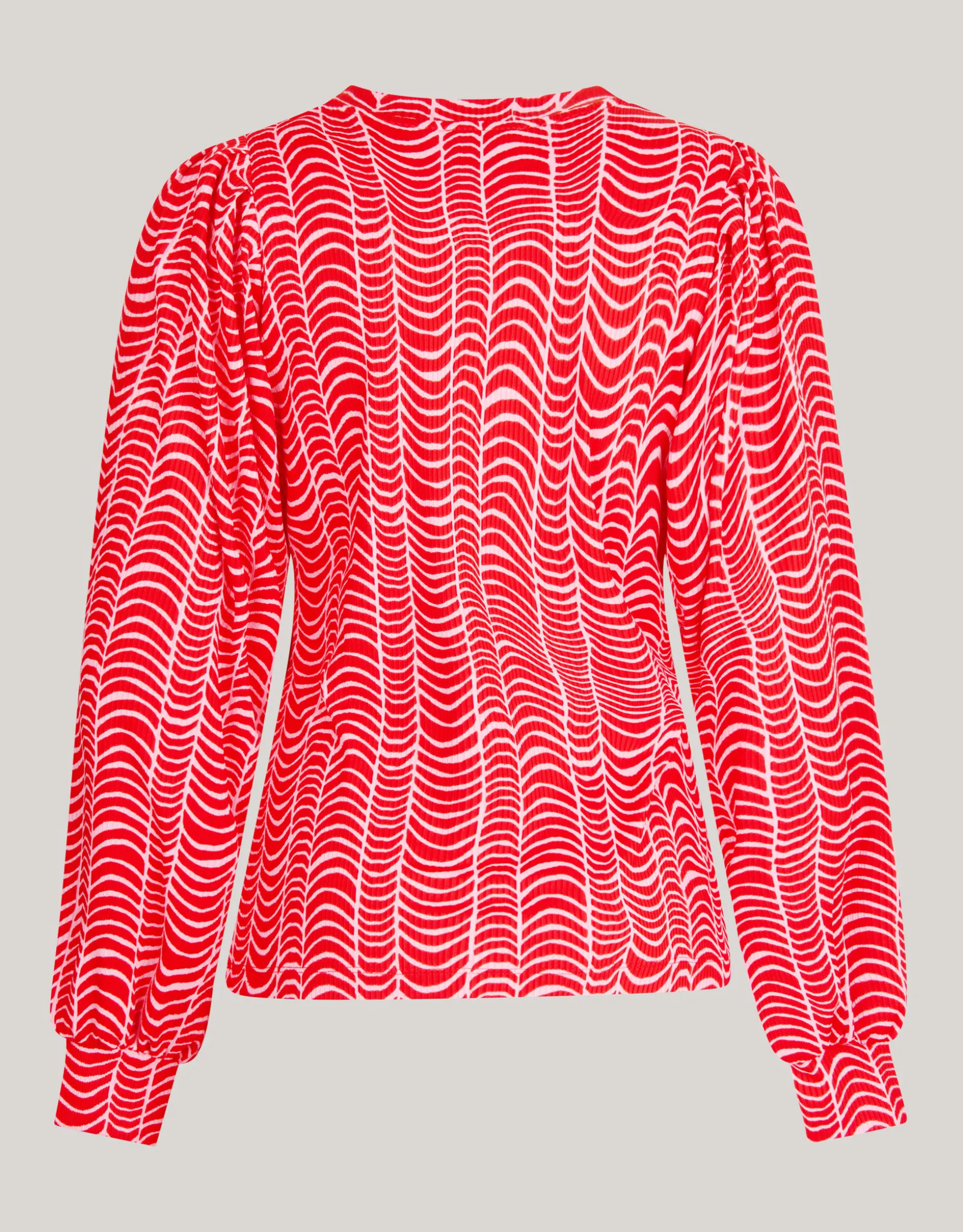 Rib Jersey Top Rood