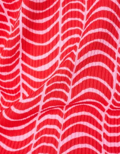 Rib Jersey Top Rood