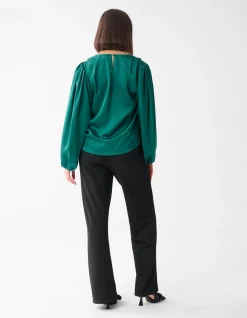 Roos Blouse Donkergroen
