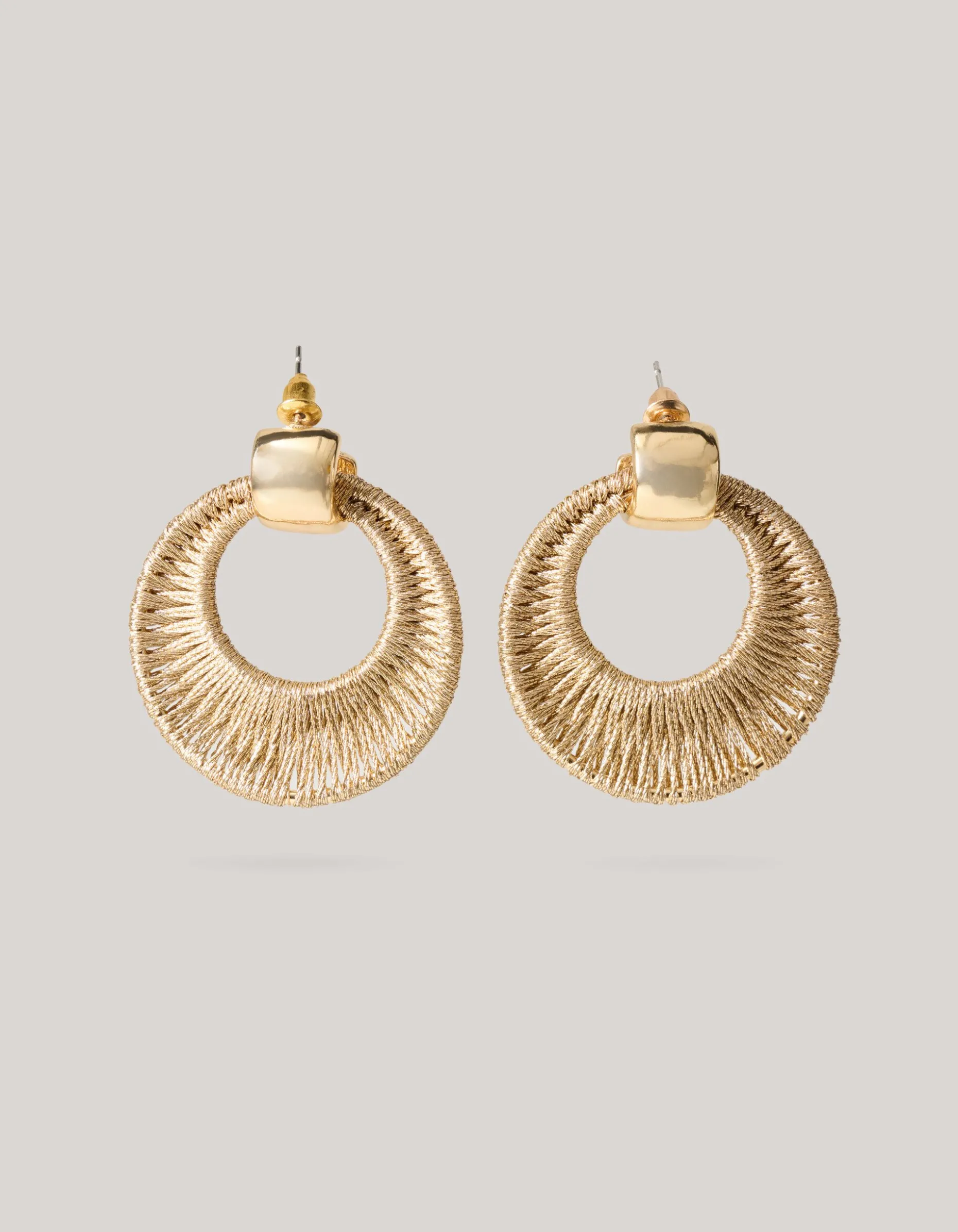 Round Rope Oorbellen Goud