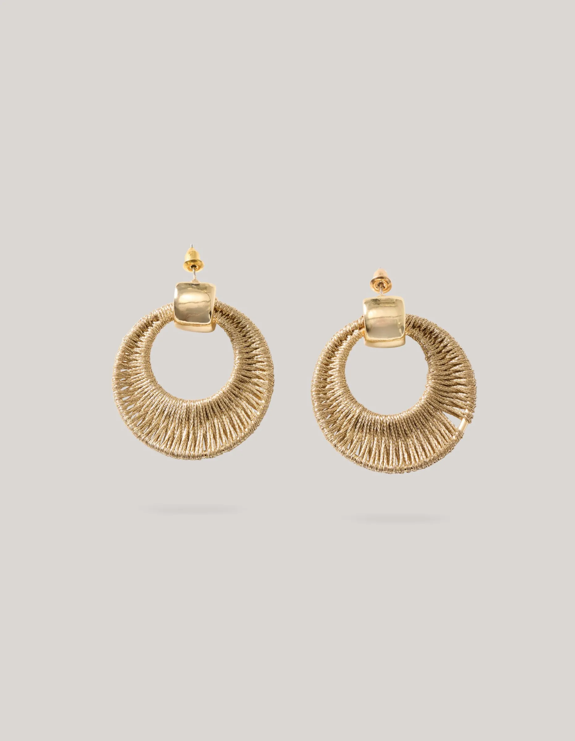 Round Rope Oorbellen Goud