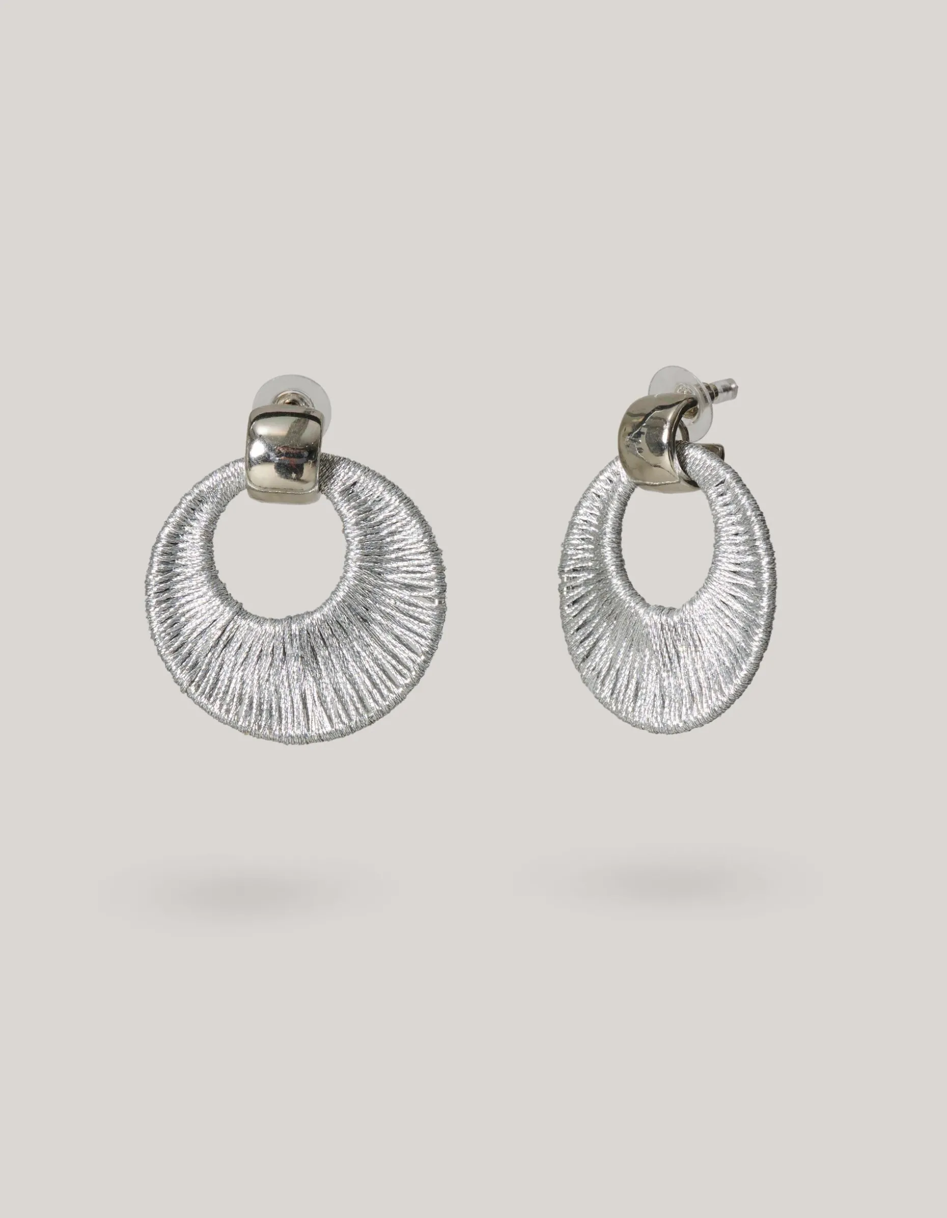 Round Rope Oorbellen Zilver