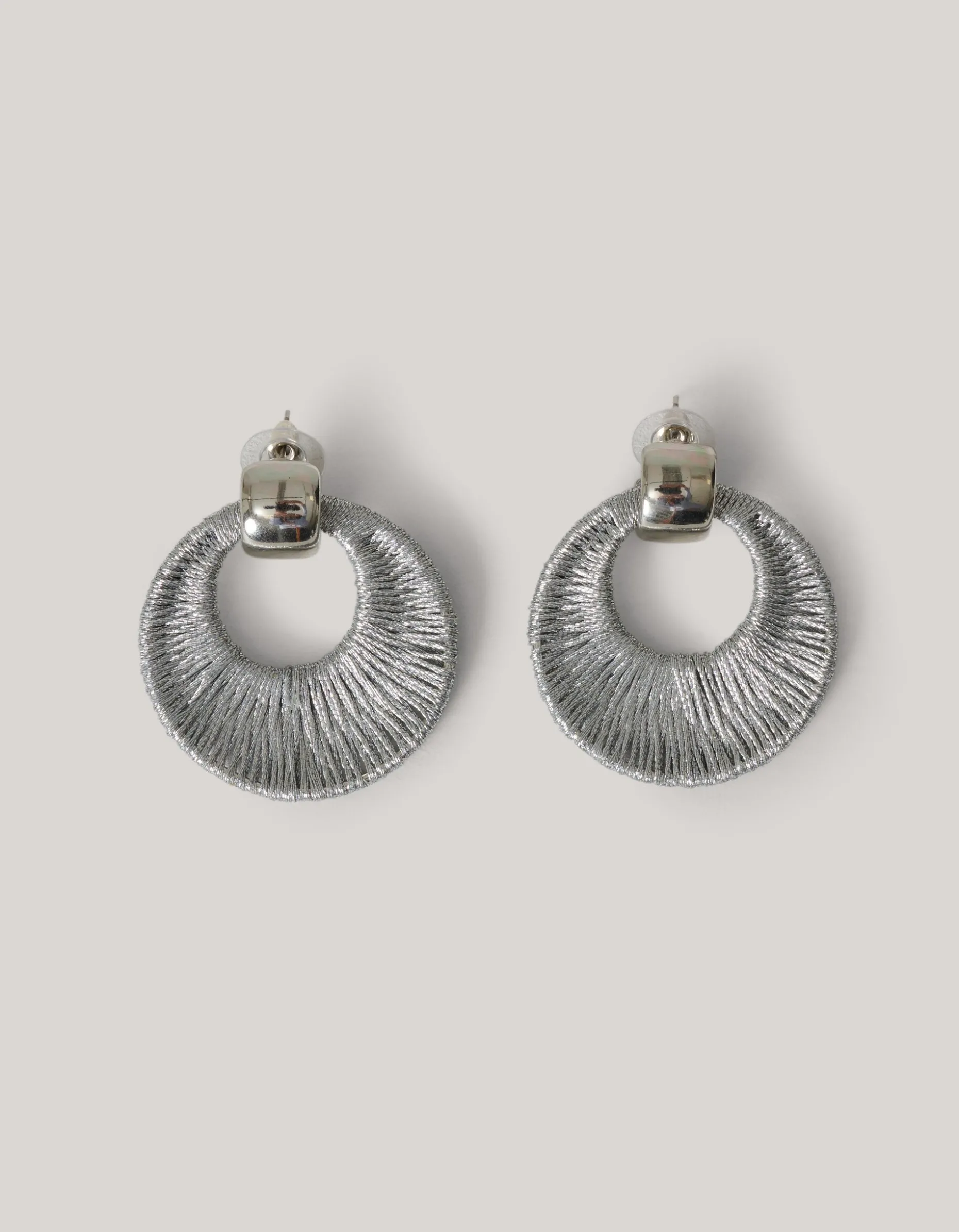 Round Rope Oorbellen Zilver