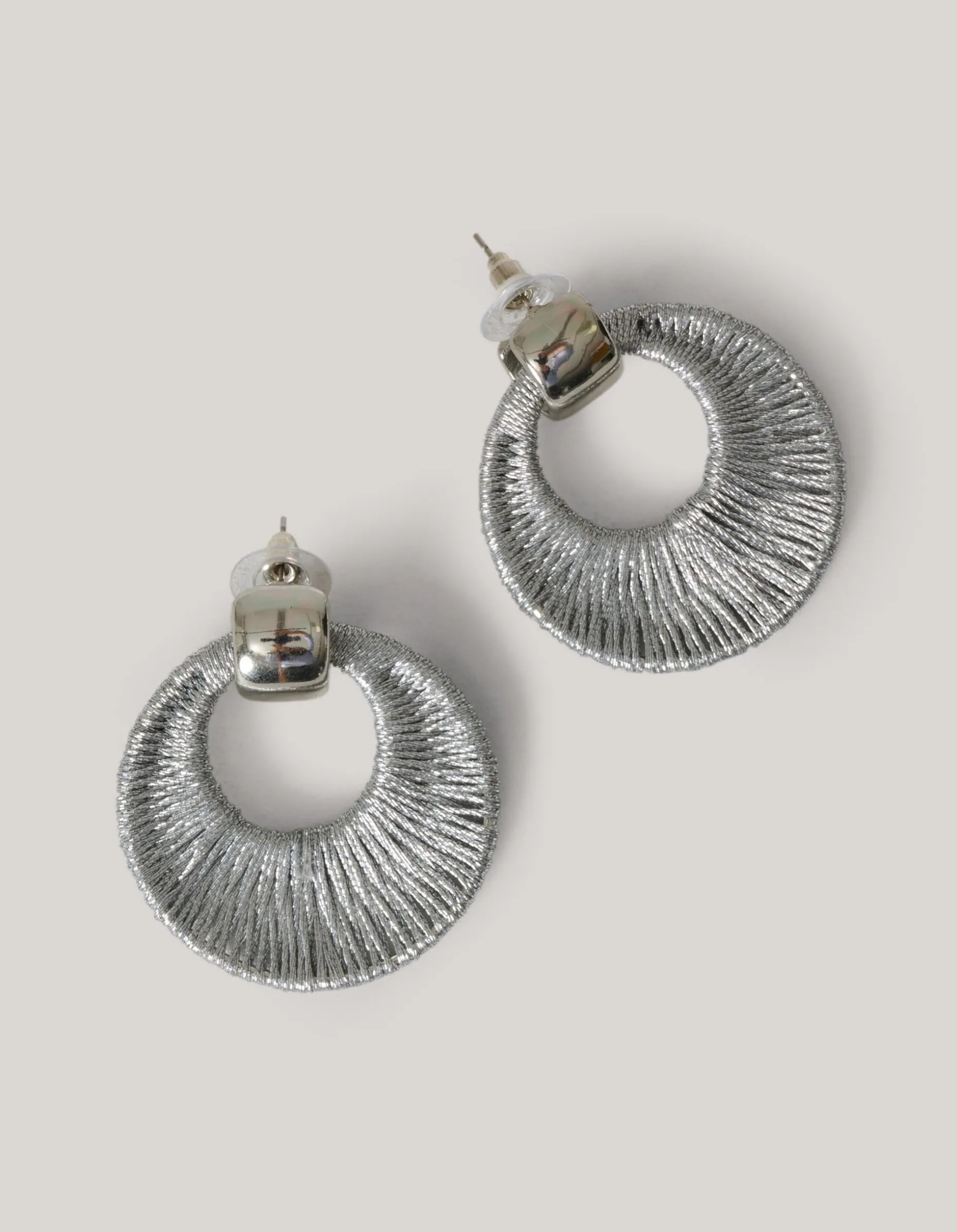 Round Rope Oorbellen Zilver