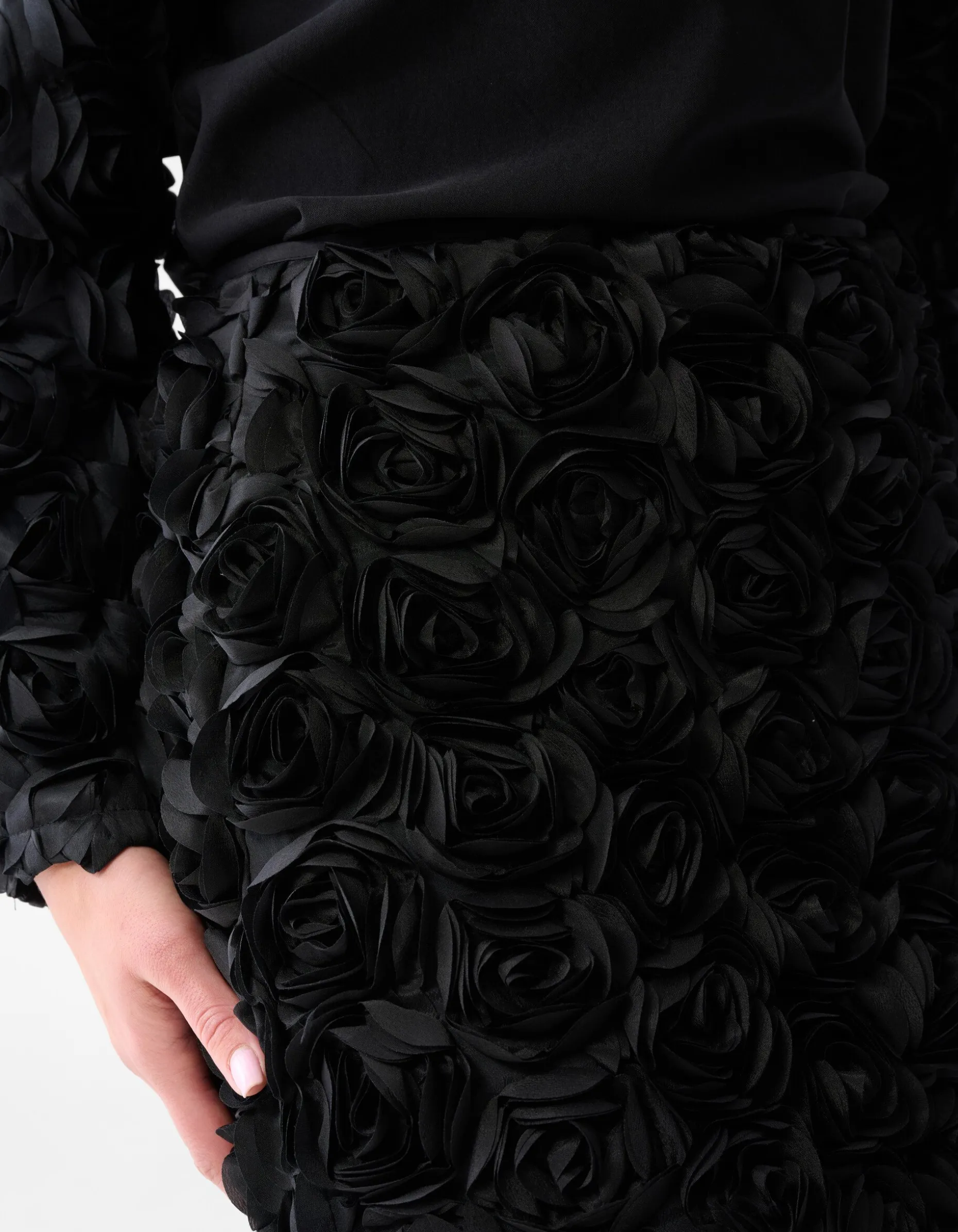 Rozen Mini Rok Zwart