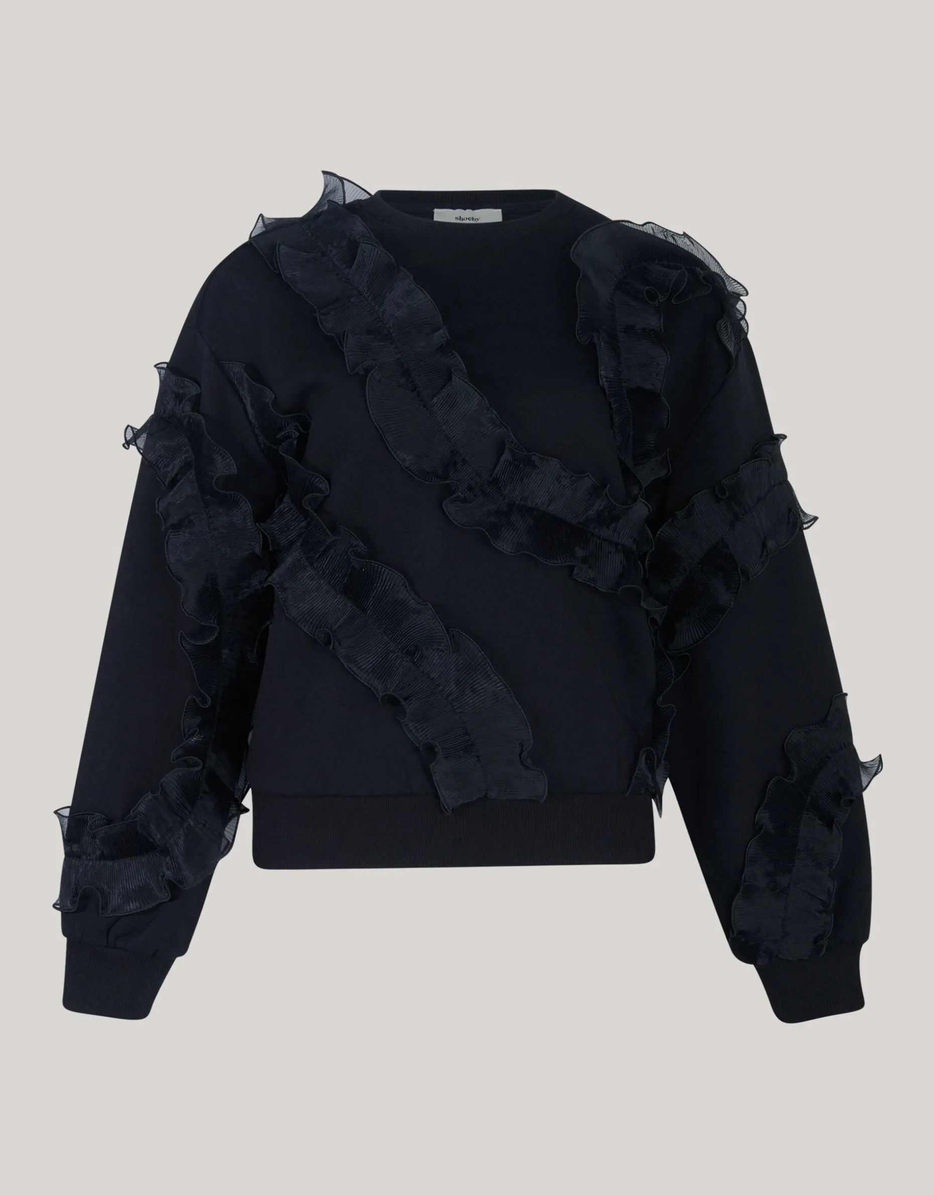 Ruffle Sweater Zwart