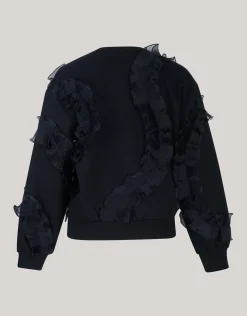 Ruffle Sweater Zwart
