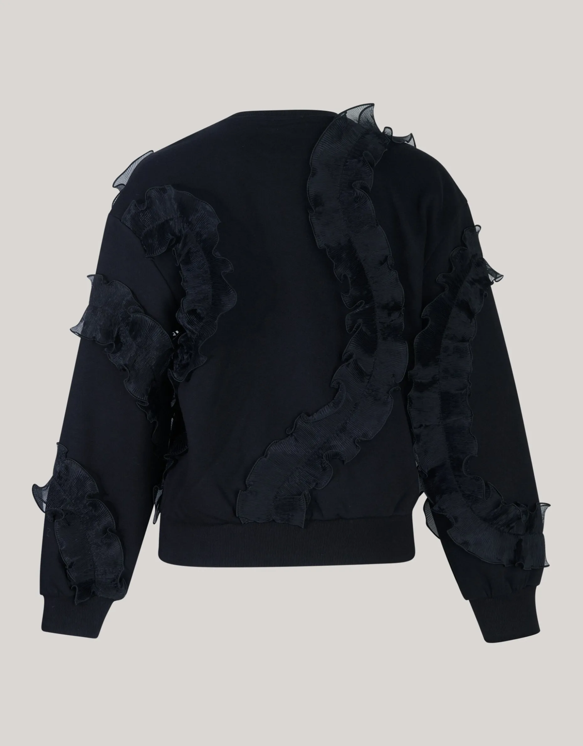 Ruffle Sweater Zwart