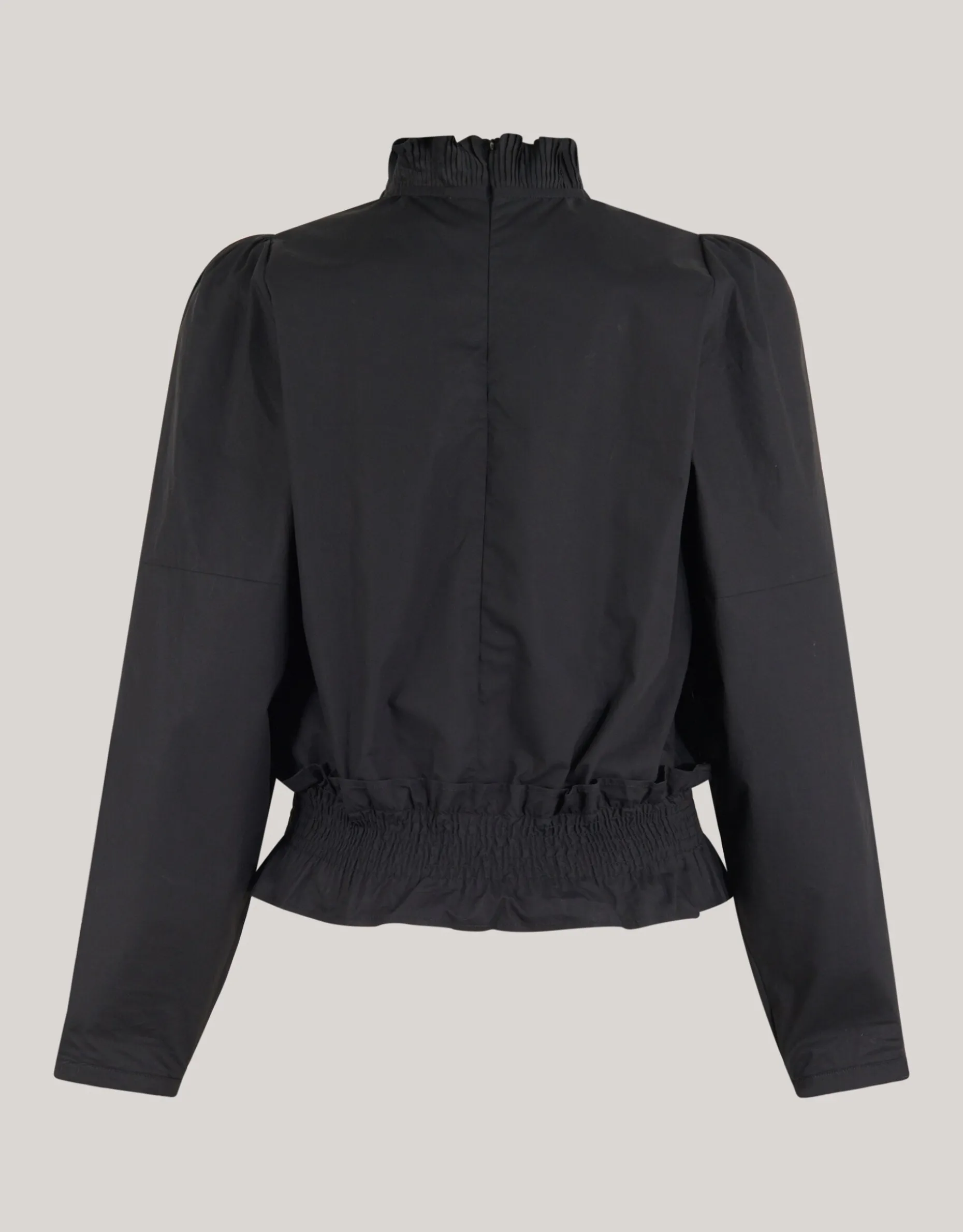 Ruffle Top Zwart