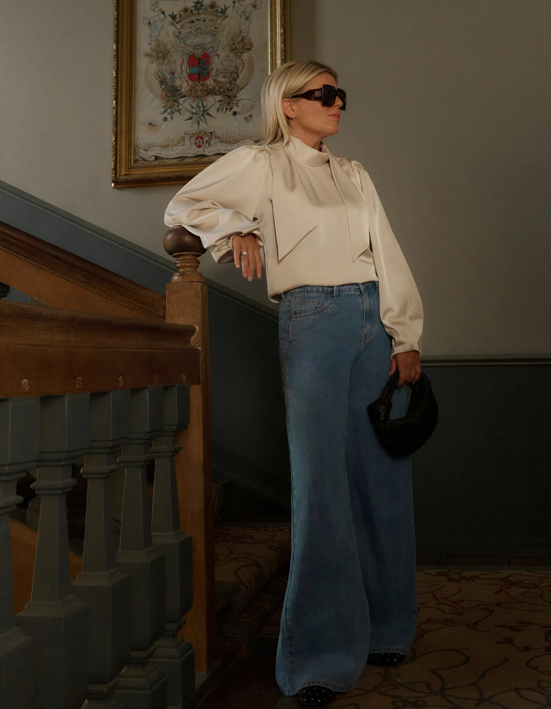 Satijnen Blouse Gebroken Wit By Lonneke